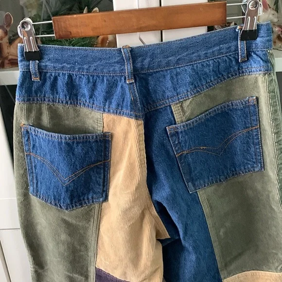 Rainbow Colorful Patchwork jeans vintage sz 6 euc - Picture 9 of 12
